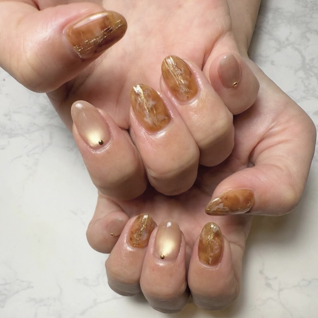 手描きネイル/ジェルスカルプ/ワンカラー♪