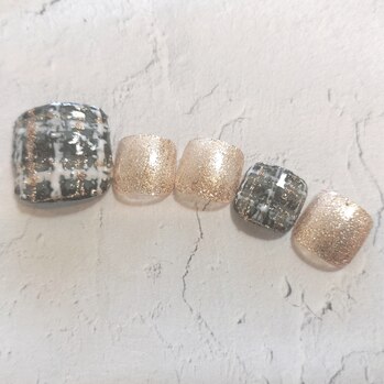 フットツイードネイル♪